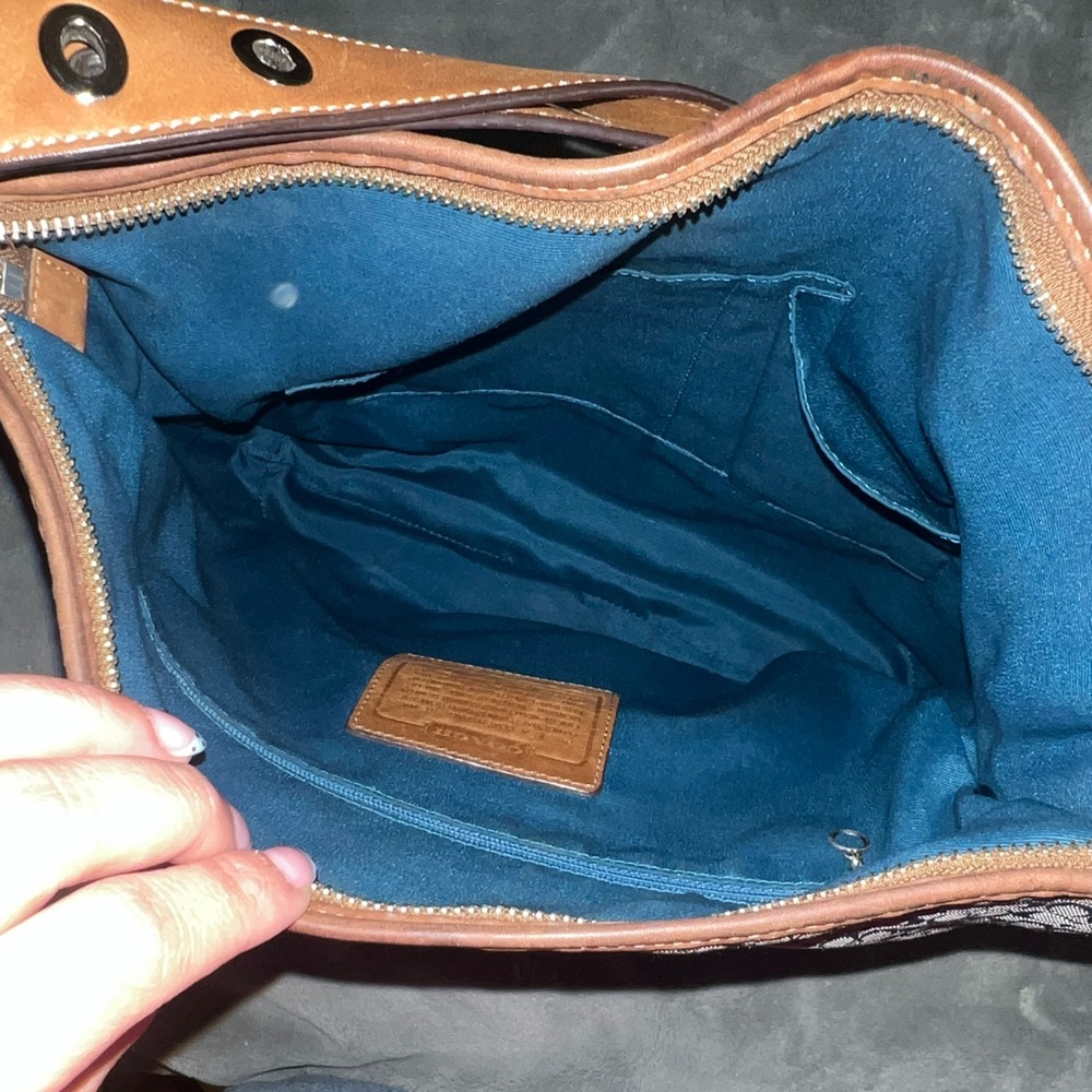 Vintage Coach Blue Suede Bag - Picture 5 of 5